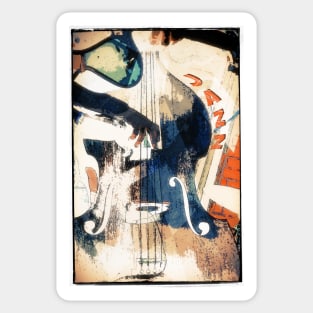 Double bass Jazz Poster Sticker